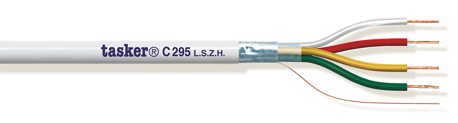 TASKER CAVO C295 LSZH 4x0,22 BIANCO - BOB. MT. 100