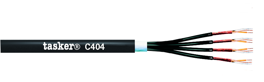 TASKER CAVO C404 4x2x0,22 NERO - BOB. MT. 100