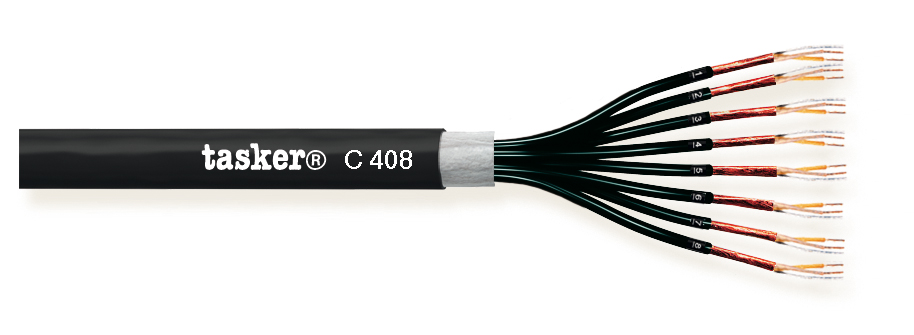TASKER CAVO C408 8x2x0,22 NERO - BOB. MT. 500