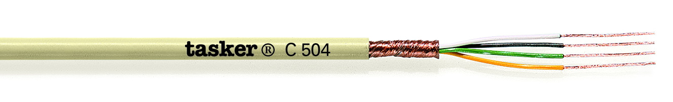 TASKER CAVO C504 4x0,12 GRIGIO - BOB. MT. 100