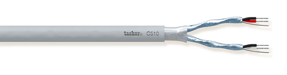 TASKER CAVO C510 2x2x0,22 GRIGIO - BOB. MT. 100