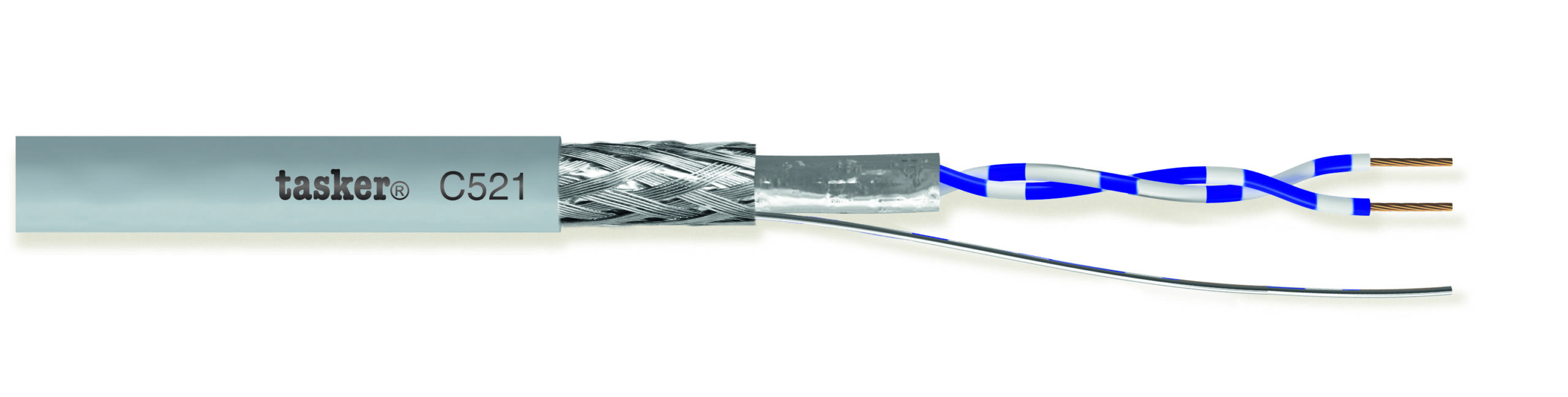 TASKER CAVO C521 1x2x0,22 GRIGIO - BOB. MT. 100