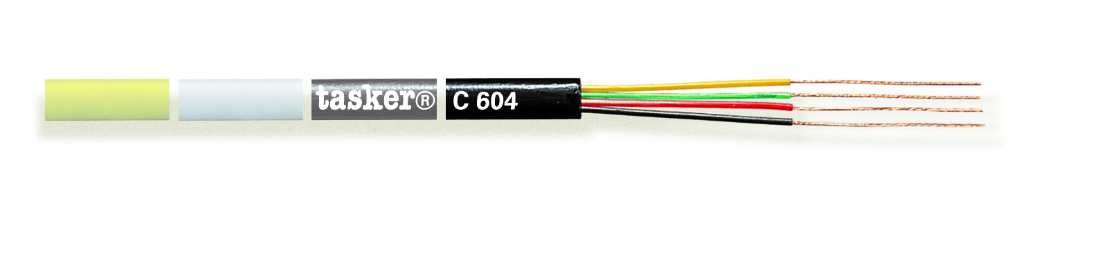 TASKER CAVO C604 4x0,08 AVORIO - BOB. MT. 100