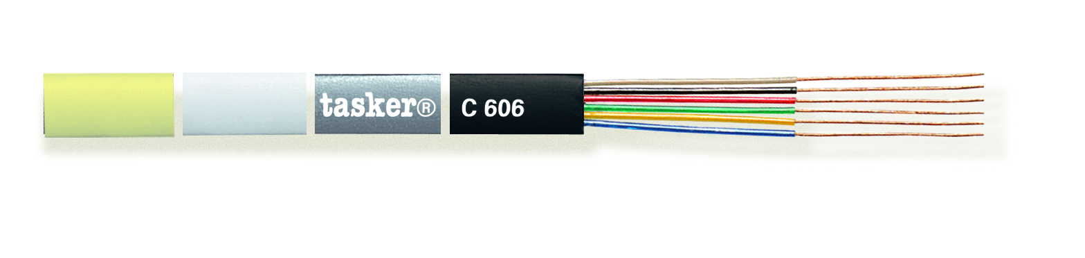 TASKER CAVO C606 6x0,08 GRIGIO - BOB. MT. 100