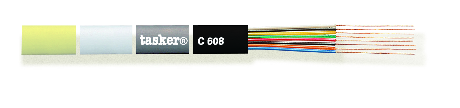 TASKER CAVO C608 8x0,08 BIANCO - BOB. MT. 100