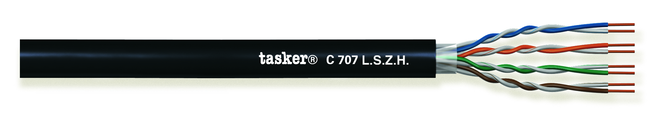 TASKER CAVO C707 LSZH 4x2x0,22 NERO - BOB. MT. 305