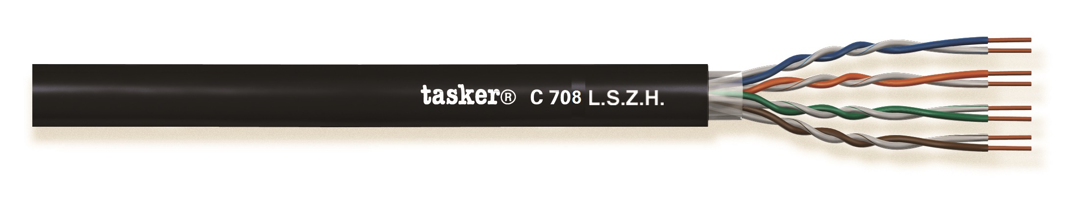 TASKER CAVO C708 LSZH 4x2x0,14 NERO - BOB. MT. 305