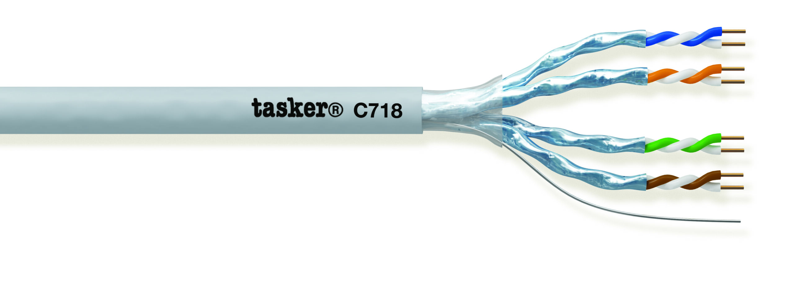 TASKER CAVO C718 LSZH 4x2x23 GRIGIO - BOB. MT. 300