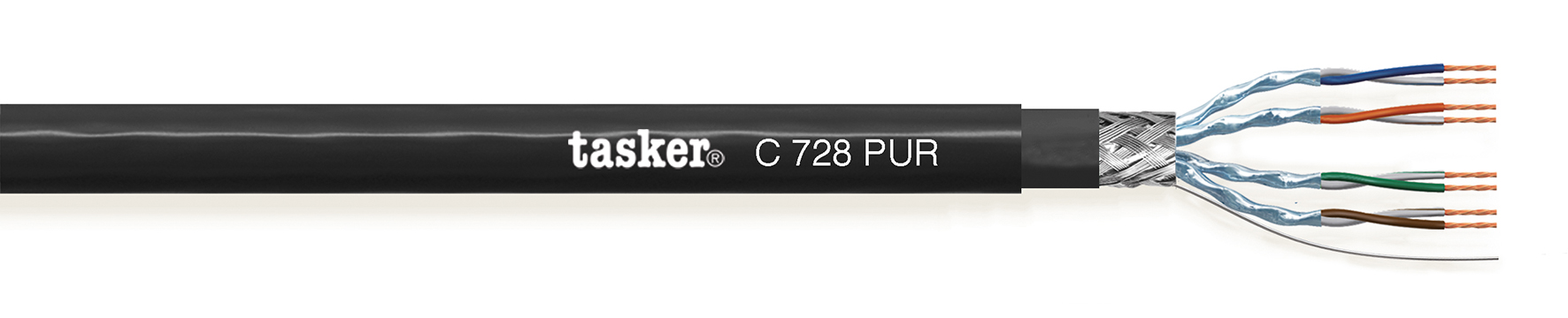 TASKER CAVO C728 PUR 4x2x0,22 NERO - BOB. MT. 100
