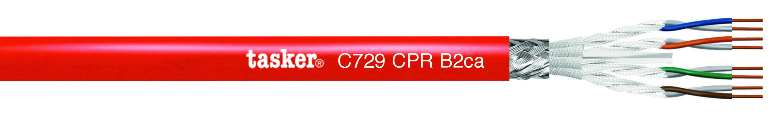 TASKER CAVO C729 CPR B2ca 4x2x0,34 ROSSO - BOB. MT. 100
