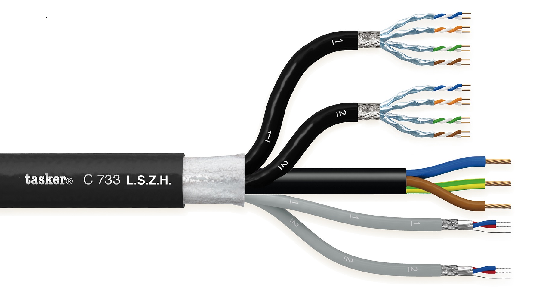 TASKER CAVO C733 LSZH NERO - BOB. MT. 500