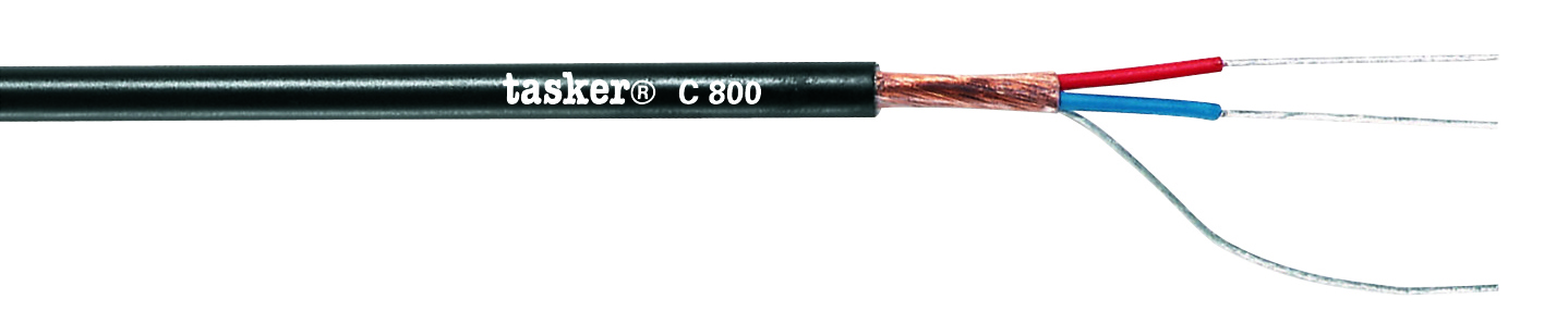 TASKER CAVO C800 2x0,22 NERO - BOB. MT. 500
