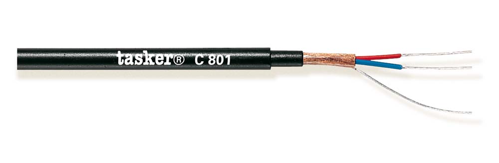 TASKER CAVO C801 2x0,22 NERO - BOB. MT. 500