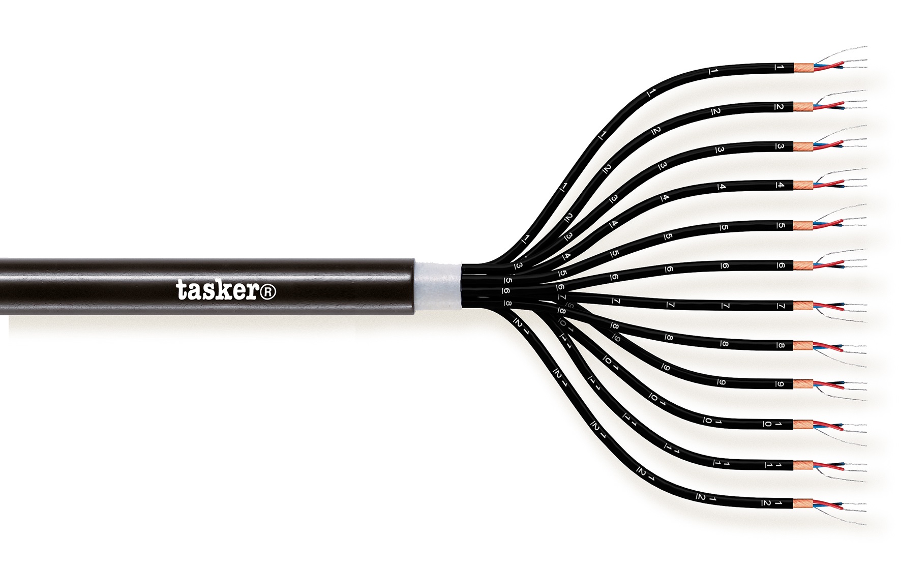 TASKER CAVO C808  8x2x24 NERO - BOB. MT. 100