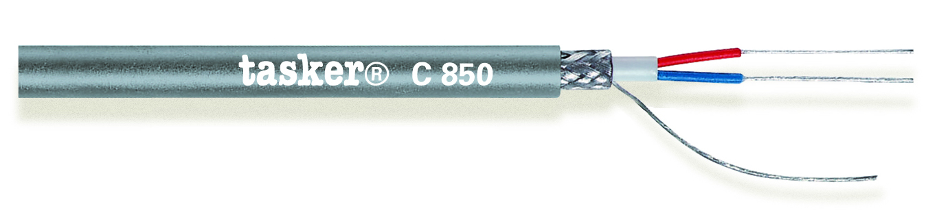 TASKER CAVO C850 2x0,22 GRIGIO - BOB. MT. 100