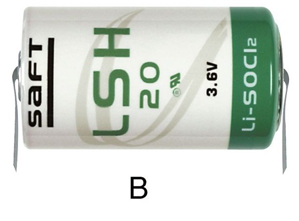 LSH20CNR SAFT - Batteria Litio formato Torcia D 3,6V 13A con lamelle