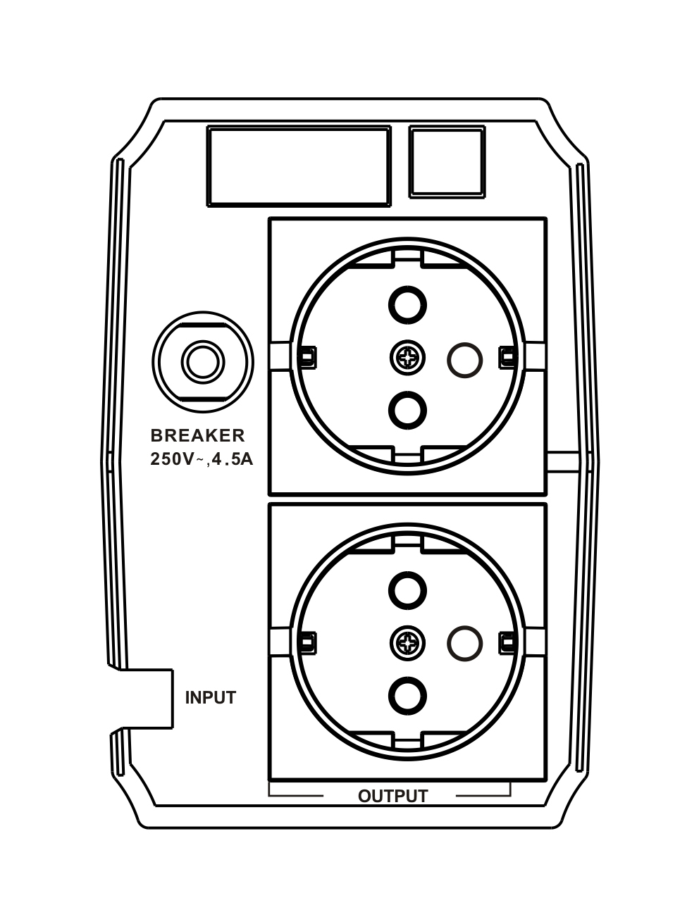 MK-800UPS - Gruppo di continuità UPS Line interactive 800VA - immagine 2