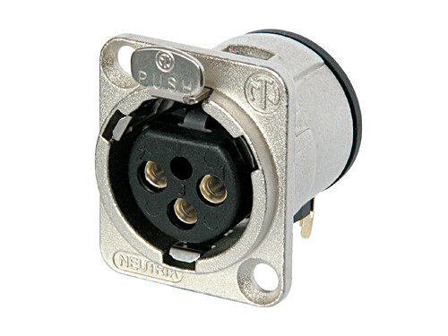 TASKER TN066- NEUTRIK XLR 3 POLI FEMMINA DA PANN. PCB ORIZZ.