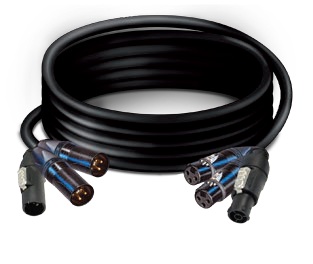 TASKER CABLATO KOMBY C290 SOFT + 4*XLR + 2*POWERCON NEUTRIK MT. 2