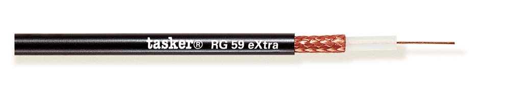 TASKER CAVO RG 59 EXTRA 1x0,26 NERO - BOB. MT. 500