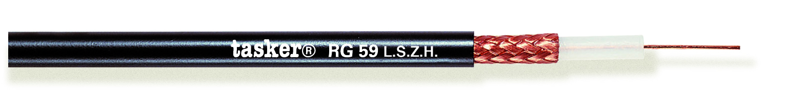 TASKER CAVO RG 59 LSZH 1x0,26 NERO - BOB. MT. 100