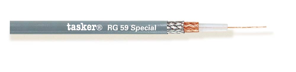 TASKER CAVO RG 59 SPECIALE 1x0,26 GRIGIO - BOB. MT. 500