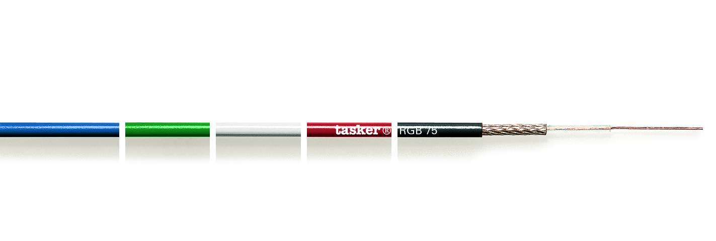 TASKER CAVO RGB 75 1x0,08 NERO - BOB. MT. 500