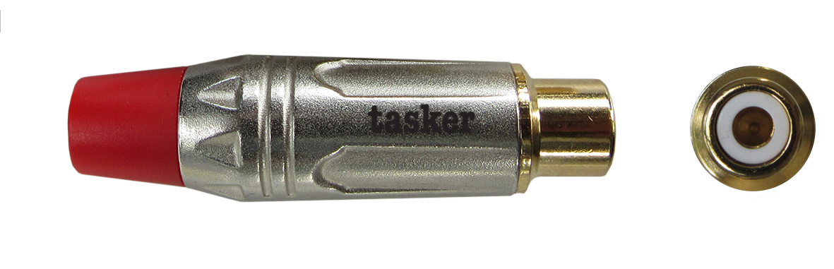 TASKER (SP4) SP49GRCAF CONNETTORE RCA FEMMINA ORO - ROSSO