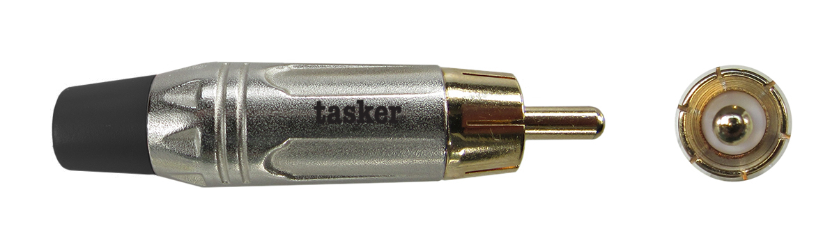 TASKER (SP8) SP50GRCAM CONNETTORE RCA MASCHIO ORO - NERO