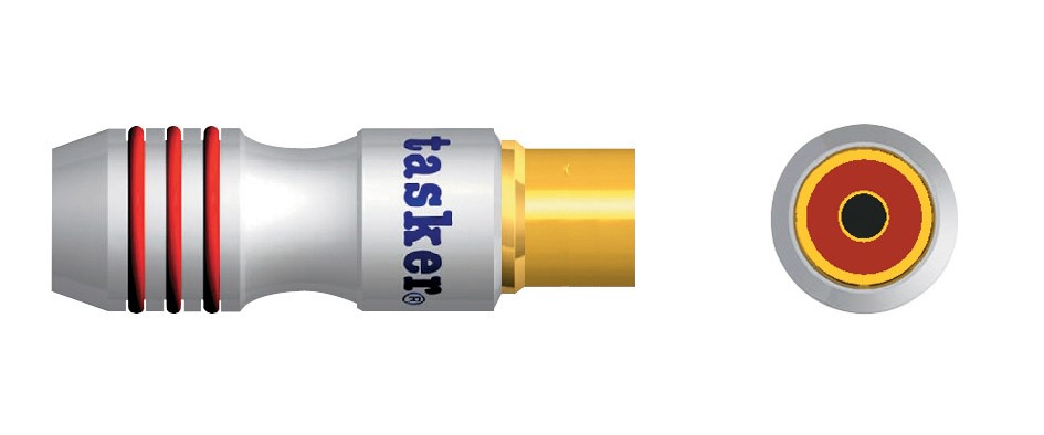 TASKER SP51 CONNETTORE RCA FEMMINA CONTATTI ORO - ROSSO