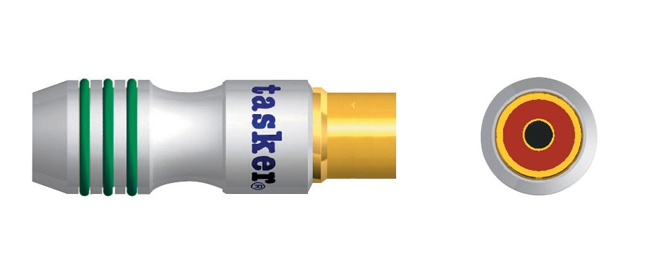 TASKER SP51 CONNETTORE RCA FEMMINA CONTATTI ORO - VERDE