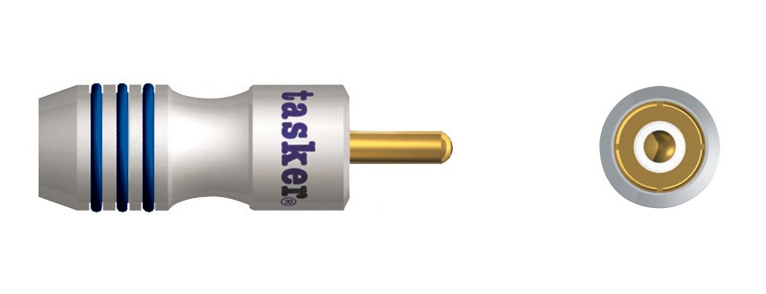 TASKER SP52 CONNETTORE RCA MASCHIO CONTATTI ORO - BLU