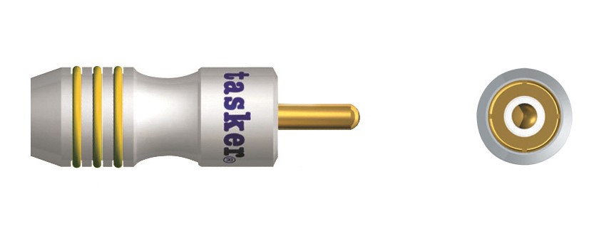 TASKER SP52 CONNETTORE RCA MASCHIO CONTATTI ORO - GIALLO
