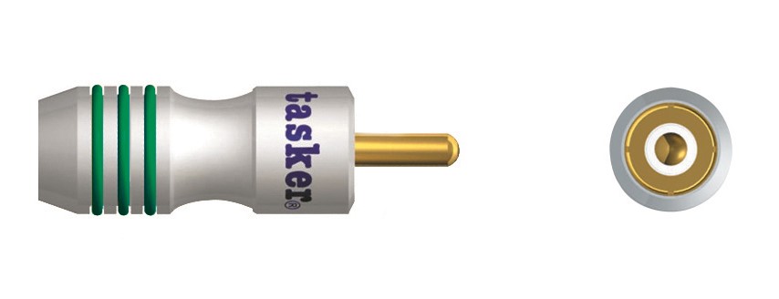 TASKER SP52 CONNETTORE RCA MASCHIO CONTATTI ORO - VERDE