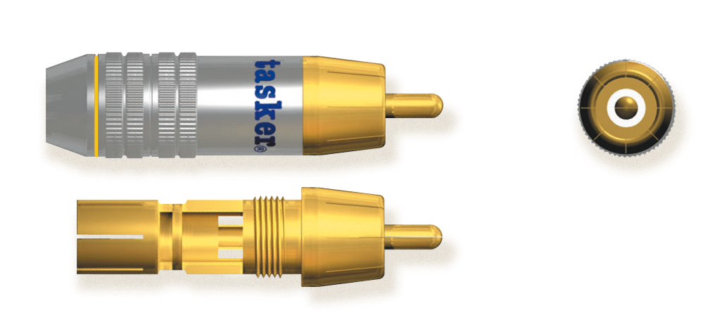 TASKER SP59 CONNETTORE MASCHIO RCA CONTATTI ORO - GIALLO