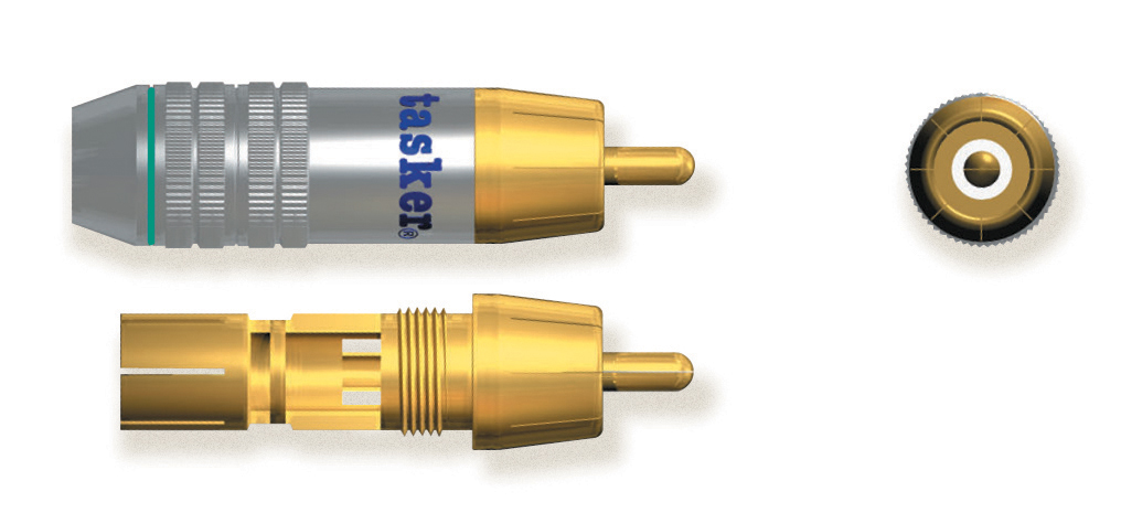 TASKER SP59 CONNETTORE MASCHIO RCA CONTATTI ORO - VERDE