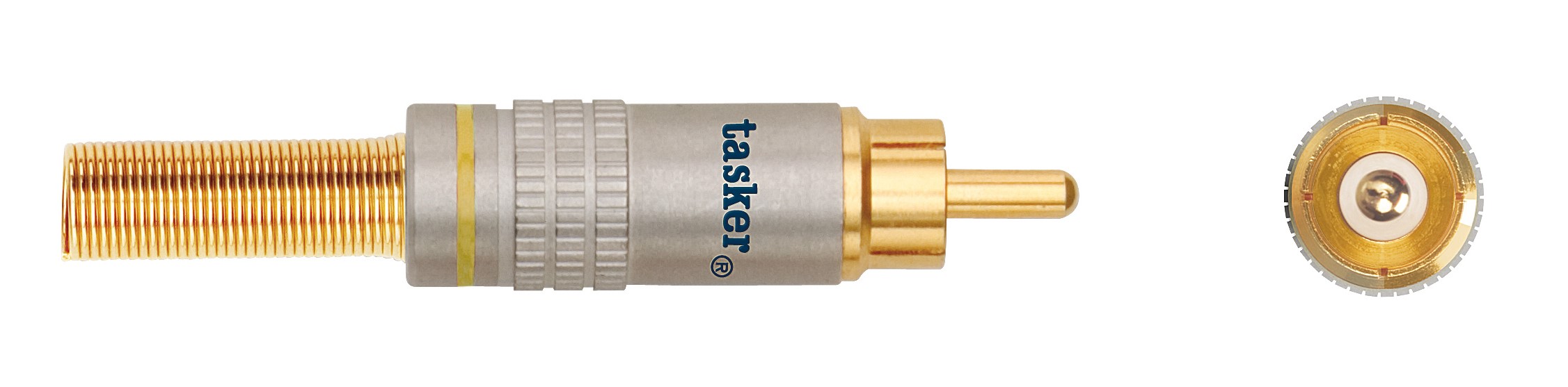 TASKER SP62 CONNETTORE RCA MASCHIO CONTATTI ORO - GIALLO