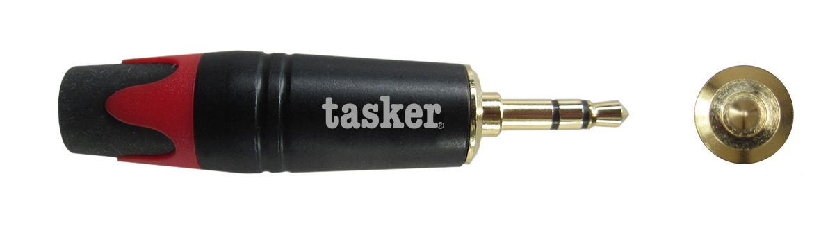 TASKER (SP10) SP82 JACK STEREO 3,5 MASCHIO ORO - ROSSO