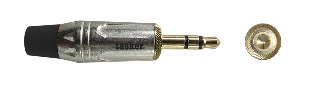 TASKER (SP14) SP83 JACK STEREO 3,5 MASCHIO ORO - NERO