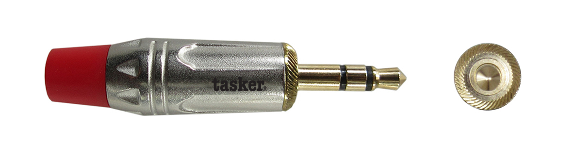 TASKER (SP13) SP83 JACK STEREO 3,5 MASCHIO ORO - ROSSO