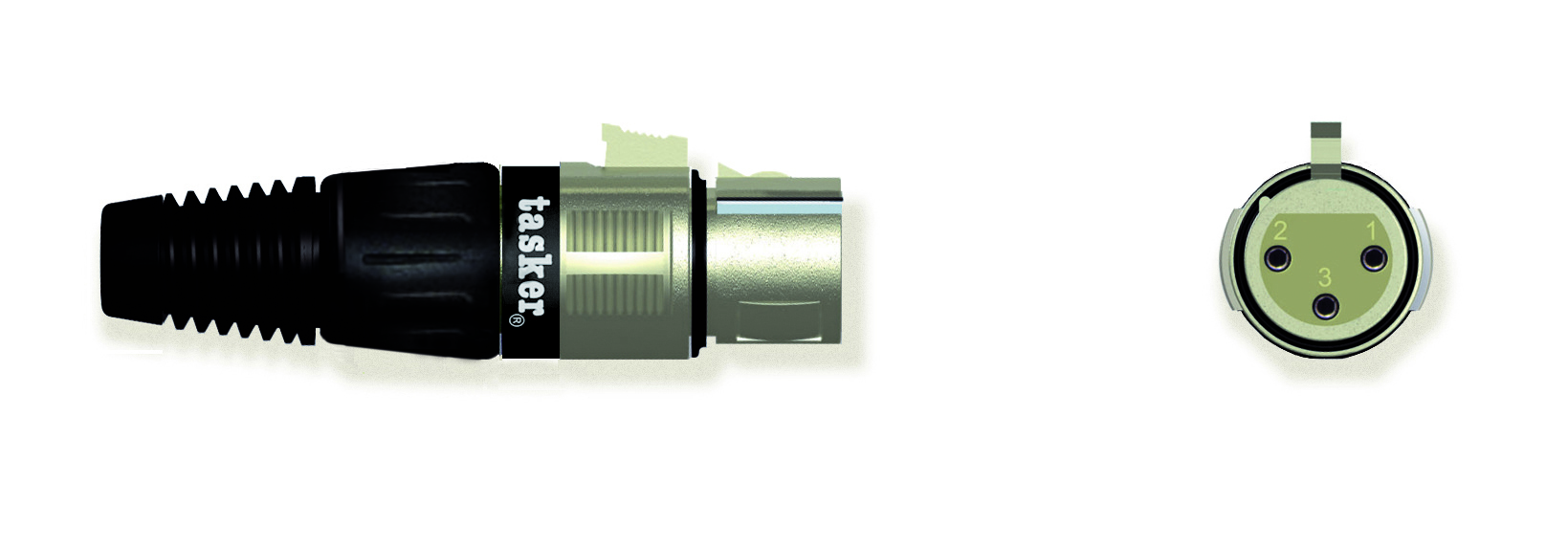 TASKER SPINA XLR FEMMINA 3 POLI - NERO