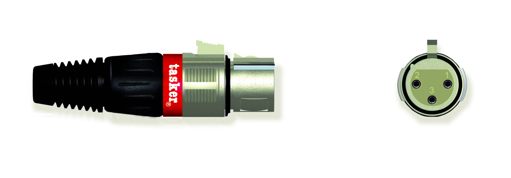 TASKER SPINA XLR FEMMINA 3 POLI - ROSSO