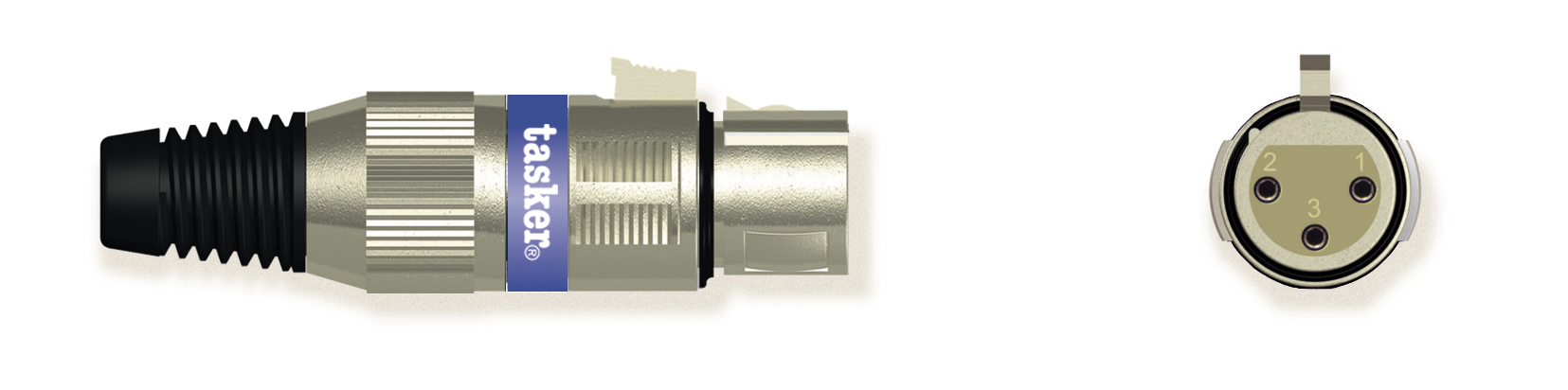 TASKER SPINA XLR FEMMINA 3 POLI METALLO - BLU