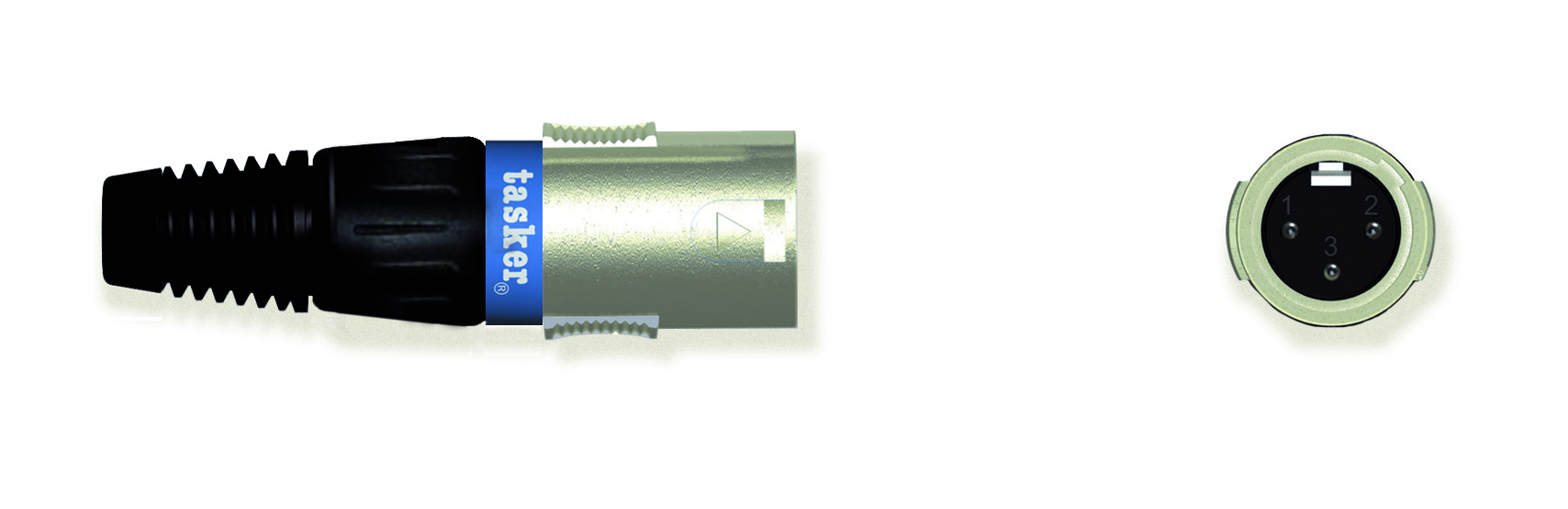 TASKER SPINA XLR MASCHIO 3 POLI - BLU