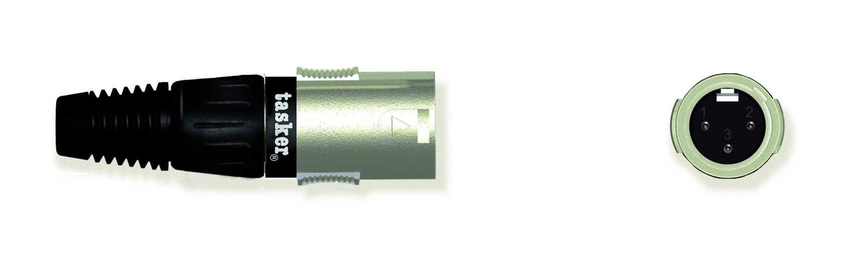 TASKER SPINA XLR MASCHIO 3 POLI - NERO
