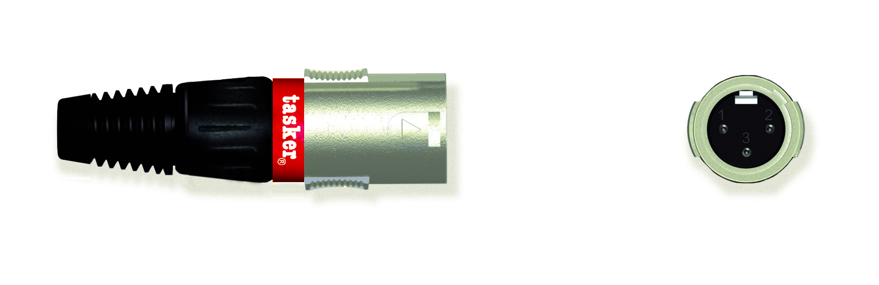TASKER SPINA XLR MASCHIO 3 POLI - ROSSO