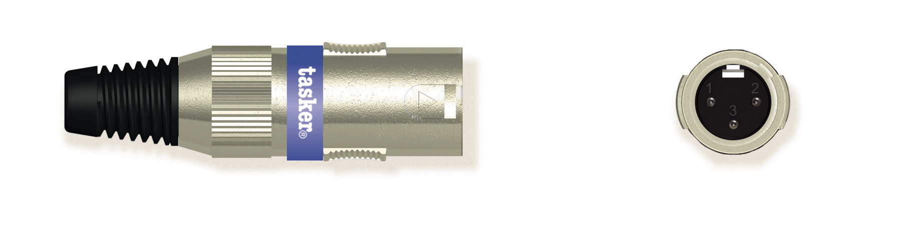 TASKER SPINA XLR MASCHIO 3 POLI METALLO - BLU