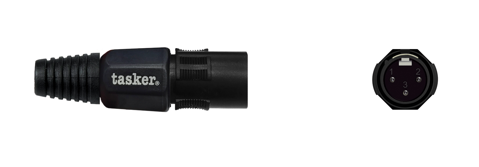 TASKER SPINA XLR MASCHIO 3 POLI PLASTICA - NERO