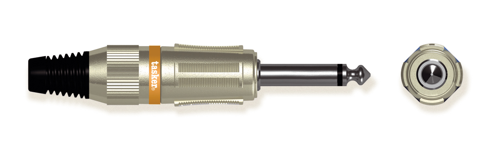 TASKER SPINA JACK MONO 6,3 MASCHIO METALLO - ARANCIONE