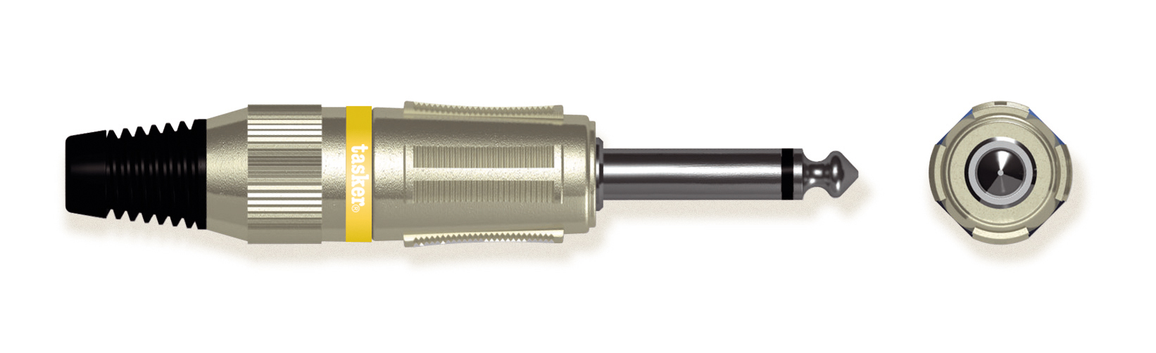 TASKER SPINA JACK MONO 6,3 MASCHIO METALLO - GIALLO